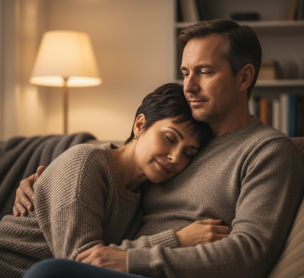 intimidade menopausa carinho abraço